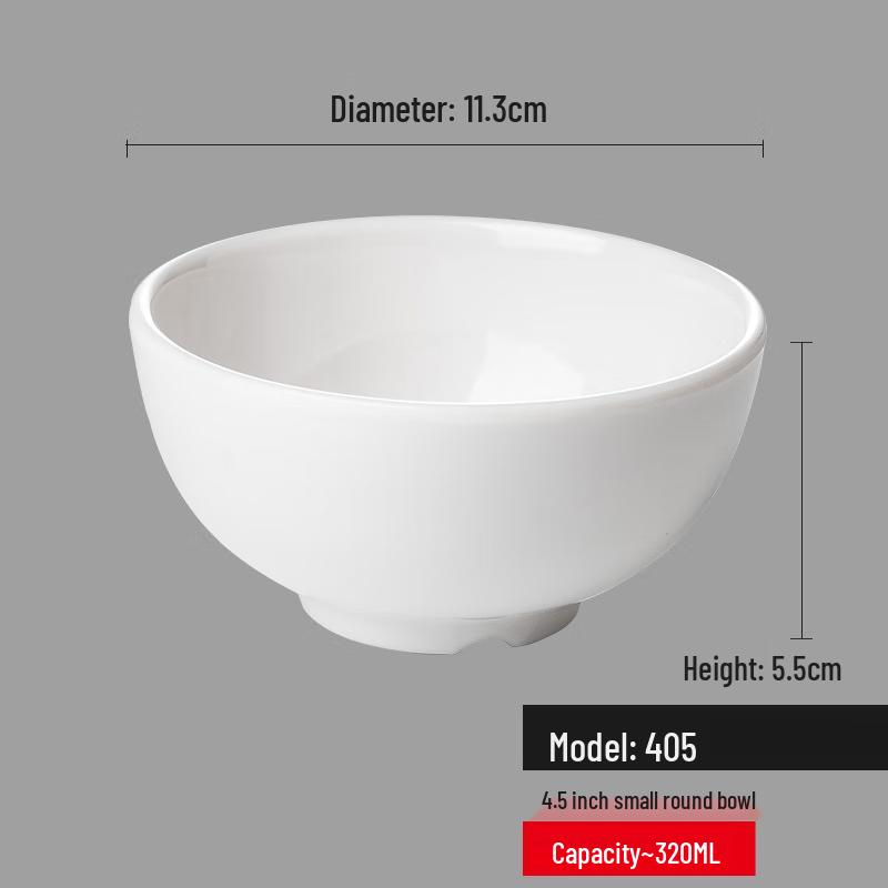 Yanggge White Melamine Rice Bowls