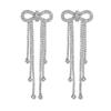 High Version Versatile Bow Long Fringed Earrings