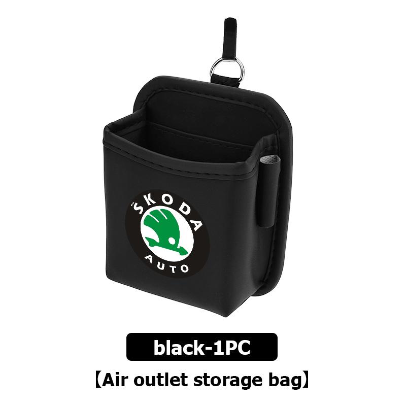 

Car Air Outlet Storage Box Hanging Phone Lipstick Lighter Organizer Bag Holder For Skoda Rapid Octavia Derivative Enyaq-iV