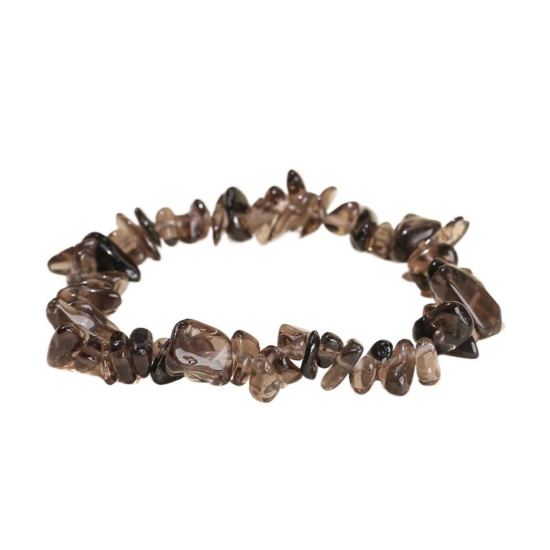 Natural Chip Stone Beaded Bracelet Irregular Crystal Gravel Stretch Bracelet Fashion Jewelry for Women Multiple Colors Available