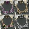 Middle Eastern Zircon Necklace Earrings Set Bridal Wedding Party Wedding Dress High-End Jewelry Flowers