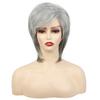 Wig High Temperature Silk Granny Grey Silver Short Hair European American Set Wigs