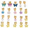 20Pcs Butterfly Braid Clips Crystal Dreadlock Hair Accessories Colorful Butterflies Pendant Charms Pearl Shiny Hair Jewelry