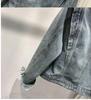 Women's European-Style Beaded Denim Jacket - 2025 Autumn/Winter Collection: Short Heavy-Duty Cardigan