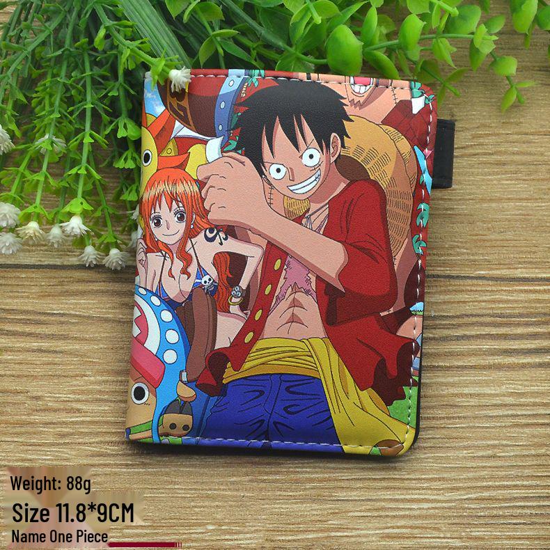 Portmonetka na monety i etui na karty zapinane na zamek błyskawiczny z motywem One Piece