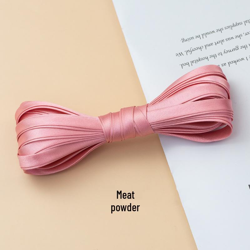 Hengmeihe Cheongsam 1cm Piping Trim: Four-Fold Non-Iron Imitation Silk Hemming Ribbon