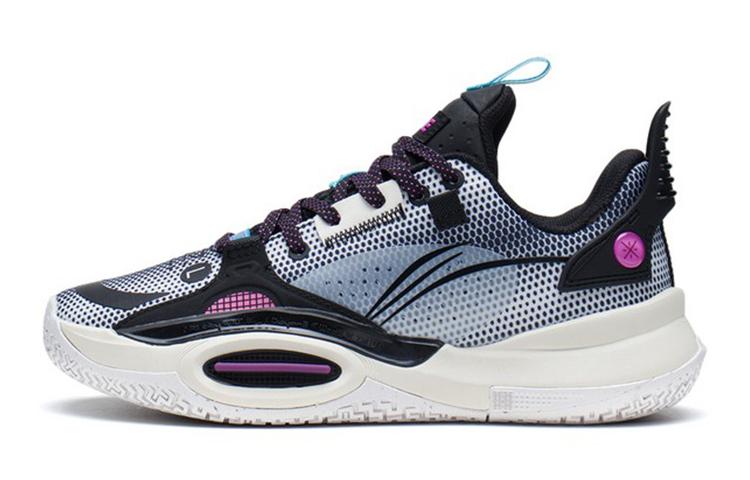 Li Ning YOUNG Нескользящие Амортизирующие Износостойкие Низкие Баскетбольные Кроссовки Бело-Сине-Черные YKBS024-5 35