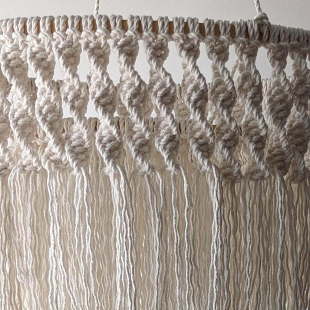 Bohemian Macrame Lamp Shade Pendant Light Cover Handmade Woven Ceiling Fixture