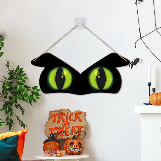 Halloween LED Eye Light Decoration Large Wooden Glowing Flashing Eye Light with 8 Color Modes for Bushes Trees Windows Yard Halloween Decor