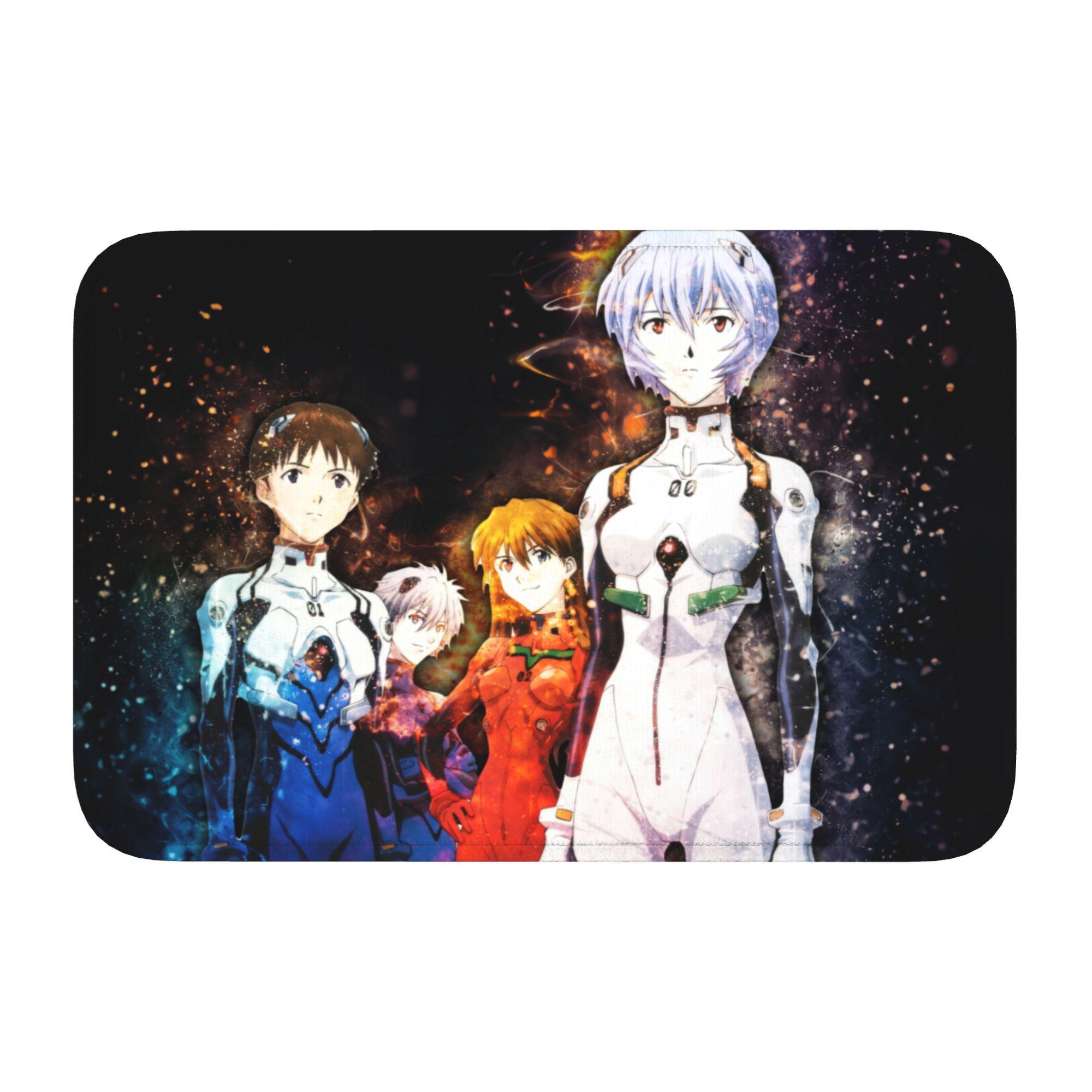 

Manga Evangeliones Front Floor Door Entrance Welcome Mat Indoor Kitchen Bathroom Doormat Toilet Carpet Rug Footpad 60cm x 90cm