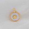 Handmade DIY Charm Jewelry Pendant Gold Plating  Natural Shell Cute Cat Dog Bear Paw Footprint Charm for Necklace Bracelet
