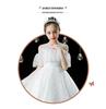 Elegant Girls' Long Formal Champagne Dress for Summer Piano Performance