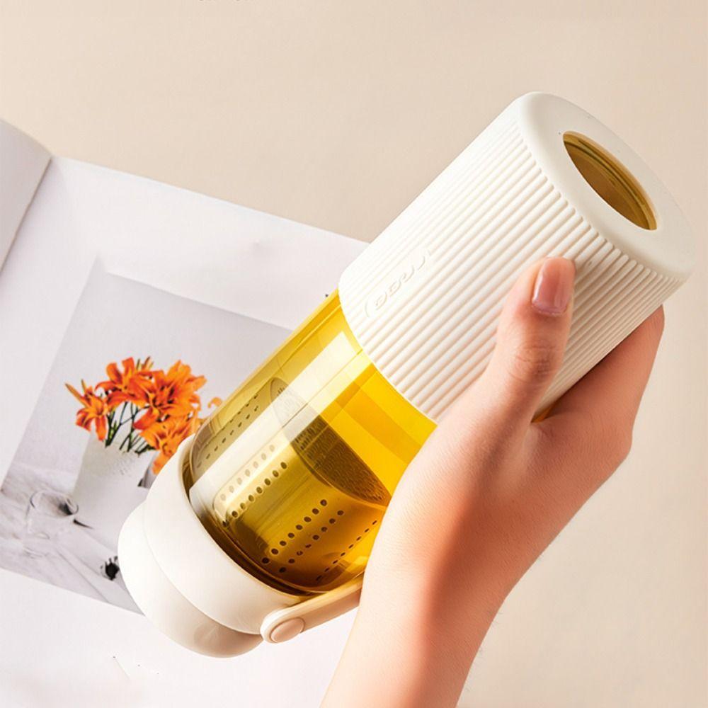 Glass Tea and Water Separator Cup with Filter Coffee Mug Portable Water Bottle  Girls