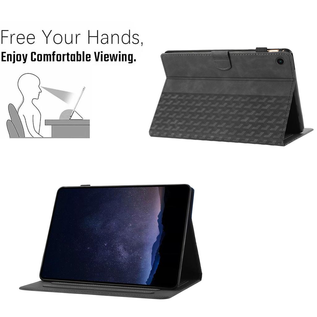 For Samsung Galaxy Tab A9 Tablet Case Imprinted PU Leather Drop-Proof Folding Stand Cover