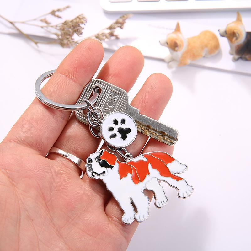 Cute Dog Keyring Gifts Fashionable Animal Charms Small Accessories Car Keyrings and Bag Charms