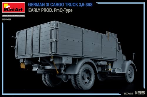 Miniart 1/35 Scale German 3-ton Cargo Truck 3,6-36S Early Model PmQ Type Plastic Model MA35445