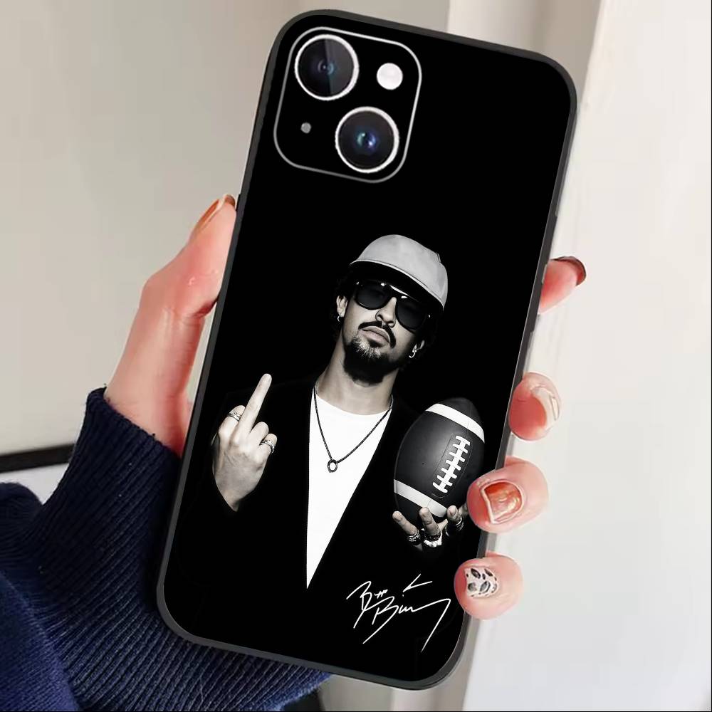 

Bad K-Bunny Phone Case For iPhone 16,15,14,13,12,17,Pro Max,Plus Silicone Black Case iPhone15