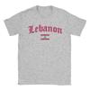 Men Lebanese Flag of Lebanon T Shirts Pure Cotton Tops Funny Short Sleeve Round Collar Tees Plus Size T-Shirts
