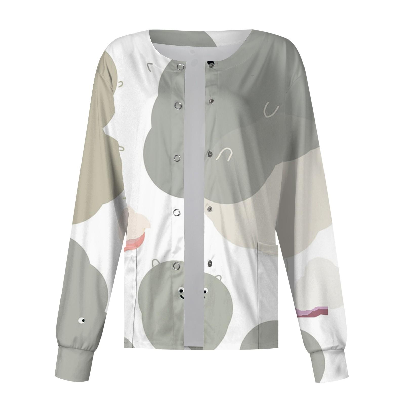 

Женский однобортный защитный комбинезон с длинным рукавом и карманом, рабочий воротник-стойка, кардиган, куртка, топ XL