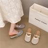 Hollow Fishing Net Breathable Women's Flat Bottom Summer New Outer Wear Bag Head Half Slippers Sandals