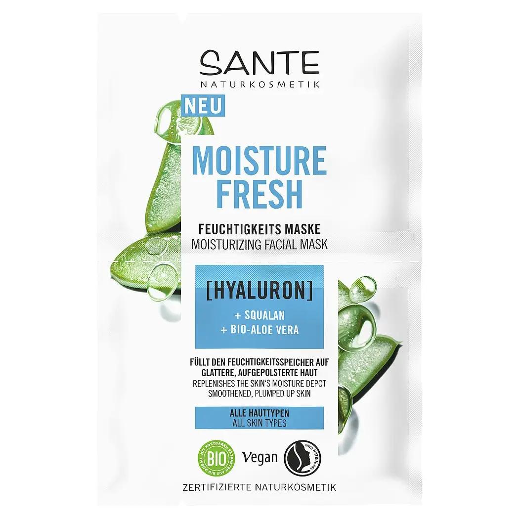 

БИО-Гидромаска MOISTURE FRESH для увлажнения лица с гиалуроновой кислотой и алоэ SANTE 2*4мл