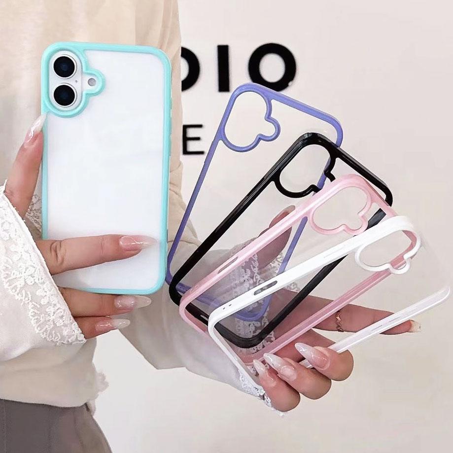 Luxury Candy Silicone Bumper Phone Case For iPhone 16 15 14 11 12 13 Pro Max XS XR 8 7 Plus Transparent Protection Back Cover