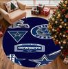 Dallas Cowboys Pattern Round Rug, Indoor/Outdoor Mat, for Picnic, Gameroom, Bedroom, Office, Living Room, Home Decor Carpet, Birthday Gift
