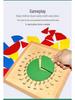 Montessori Math Fraction Puzzle Board for Early Education Kids