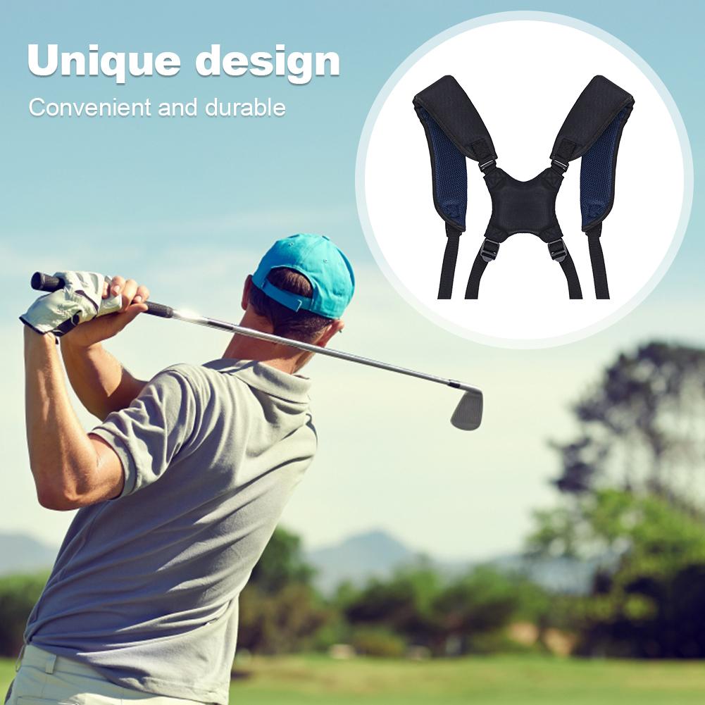 Tracolla Doppia Impermeabile per Borsa da Golf Accessori Zaino Imbottito Regolabile con 4 Fibbie Rotanti
