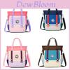 Oxford Cloth School Satchel With Letter Pattern For Elementary Students