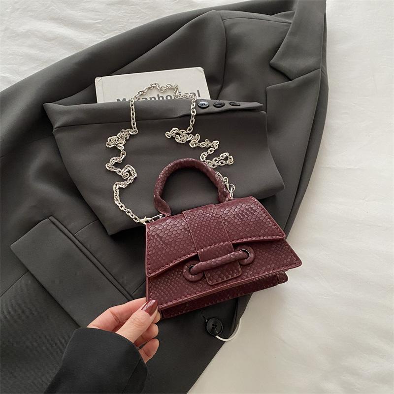 

Персонализированный замок, конфетный цвет, текстура ремешка 2025 лето кэжуал клетчатая сумка через плечо портативная на косую маленькая квадратная сумка красный