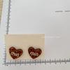 Korean Rhinestone Leopard Print Heart Stud Earrings: High-End Fashion for Women.