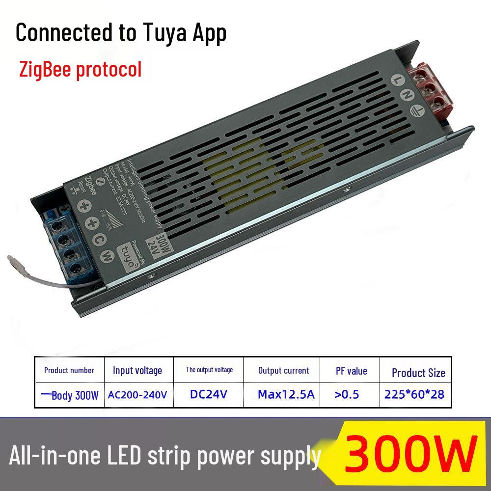 

Контролер світлодіодної стрічки ZigBee з підтримкою додатку Tuya: Двоколірне затемнення та регулювання колірної температури, вихід 24 В Tuya ZigBee 24V 70W
