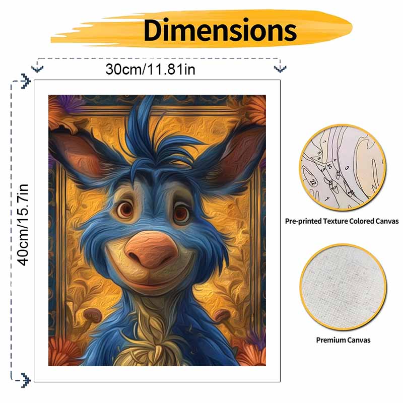 Disney Eeyore Oil Painting Painting Art Set Handmade Diy Gift Home Decoration