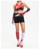 Women's Fashion Printed Compression Running Shorts with Pockets, Quick-Drying, Full Waist Fit.