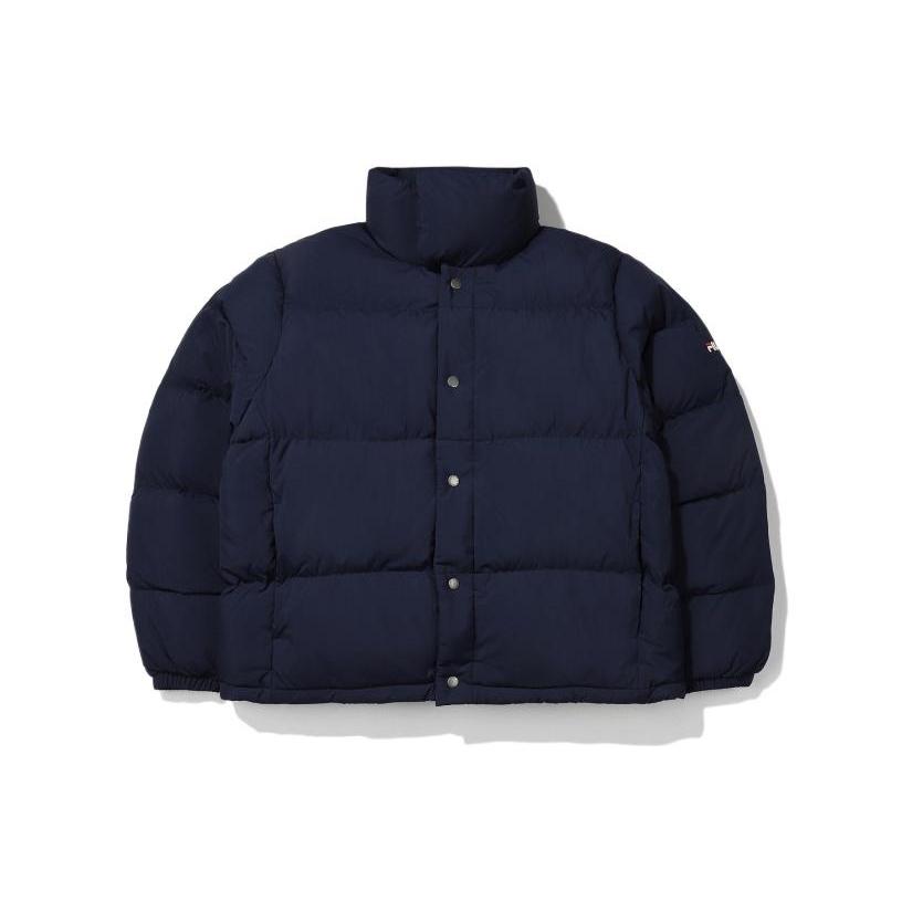 FILA Down Jackets Men s Blue Stand Collar Thickened Puffer Jacket FS2DJE4801X-INA 095