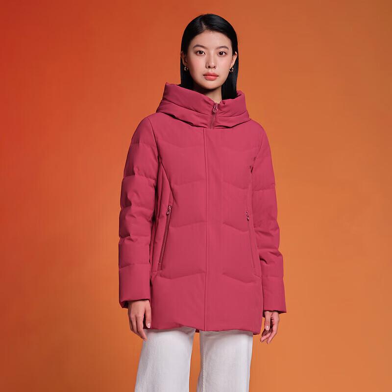 Tanboer Damen Kapuzen-Mittellange Lockere Entendaunenjacke TD236506