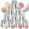 10/6Pc Extra Large Russian Piping Tip Stainless Steel Flower Piping Tips Easy To Clean Rose Icing Tip Set for Cake Dessert Decor
