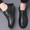 Fashion Genuine leather men's leather shoes Classic and versatile Black Outdoor leisure business party Daily office quality shoes