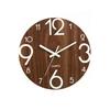 Luminous Wall Clock 12 Inch Wooden Silent Non-Ticking Kitchen Wall Clocks With Night Lights For Indoor/Outdoor Living Room Bed