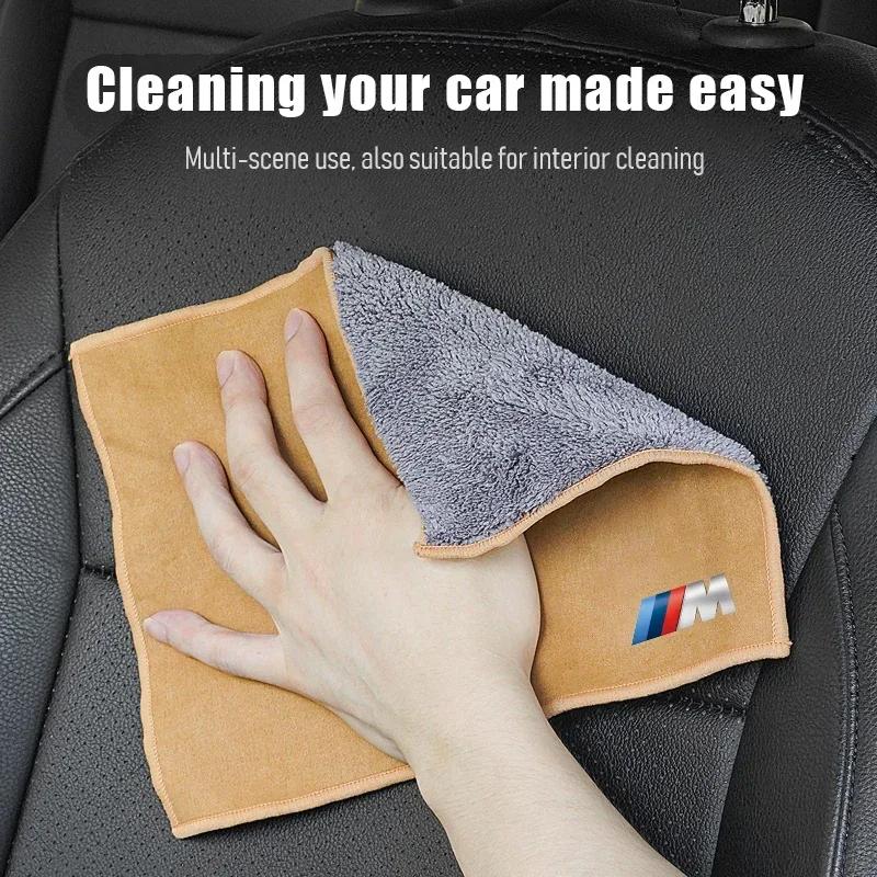 Microfiber Towel Car Cleaning Care Accessories For BMW X1 X3 X5 X7E46 E90 E60 F30 F10 E39 E36 F20 G30 G20 E87 E92 E91 E3