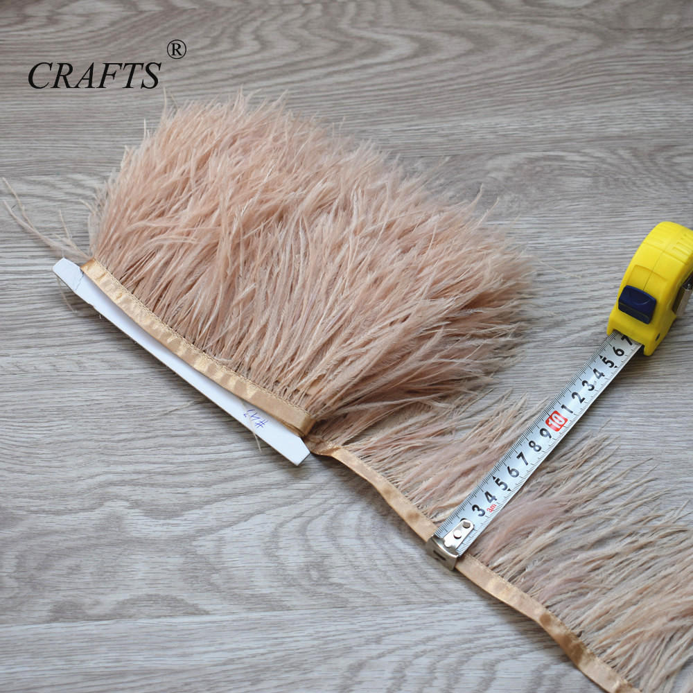 Feather2023 hot! Fluffy and beautiful 5-10M long ostrich hair feather trim cloth sideband 8-10cm wide / DIY sewing clothing accessories