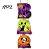 Layered Hanging Seasonal Ornament Halloween Wooden BOO Sign Creative Letter Pendants Vintage Ghost Pumpkin Black Cat
