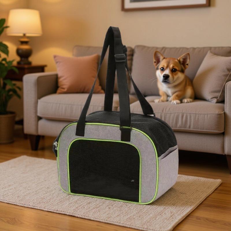 Portable Multifunctional Pet Bag: Crossbody, Handheld & Breathable Carrier for Cats and Dogs, Foldable Design for Easy Outings