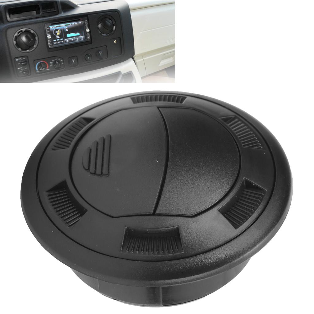 100/75mm Air Conditioning Outlet with Grille Black Round for Bus RVs Electric Car