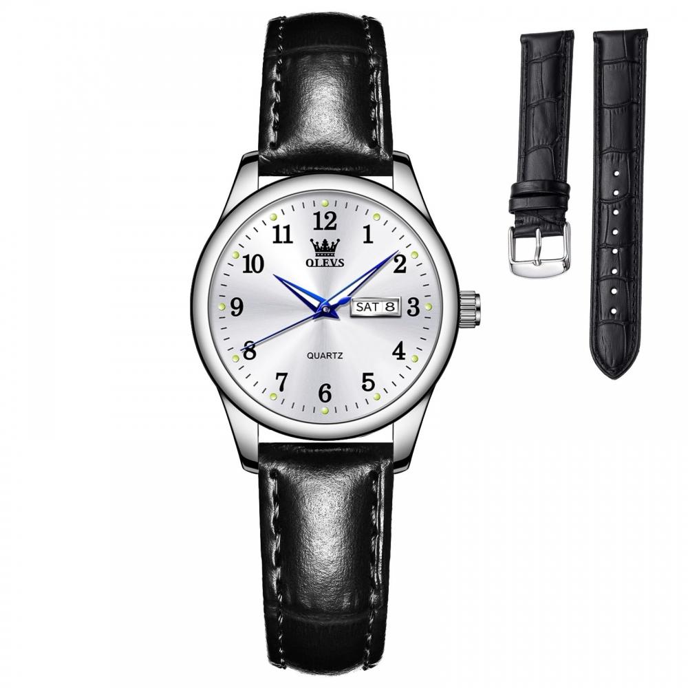 

OLEVS Годинник, водонепроникний, жіночий, популярний жіночий наручний годинник, кварцовий годинник, чоловічий кварцовий, модний, бізнес, стильний годинник, срібний циферблат, милий годинник, Lea