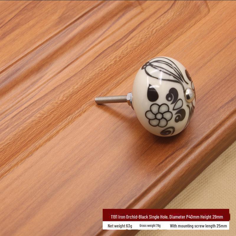Modern Simple Ceramic Pumpkin Handle for Wardrobes and Drawers