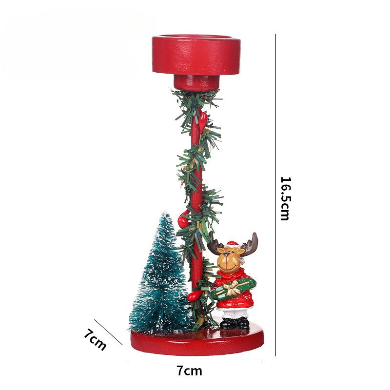 Christmas Decorations, Santa Claus, Snowman, Reindeer, Candle Holder Ornaments, Party Table Decorations, Holiday Gifts