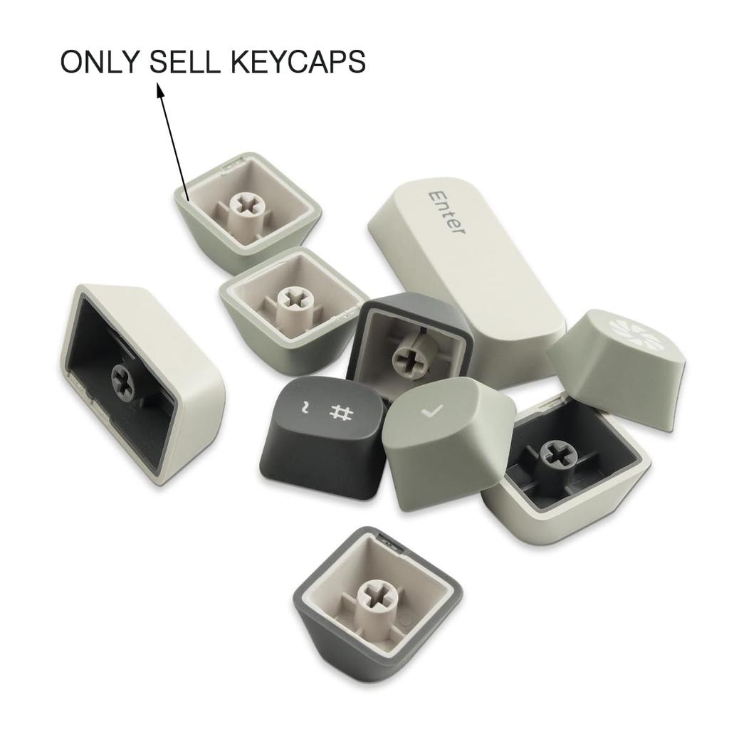 Keycaps, 171 Key YMK Profile Double Shot Keycap Set for 2.75U, 3U, 6.25U, and 7U Spacebar Cherry MX Switches ISO ANSI Layout Mechanical Keyboards