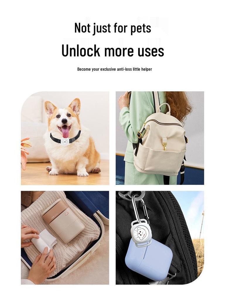 AirTag Haustier-Tracker: Bluetooth GPS Halsband für Katzen & Hunde